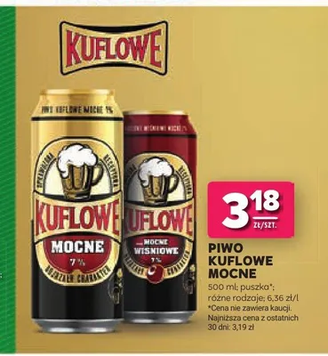 Piwo Kuflowe Mocne Wiśniowe promocja w Stokrotka