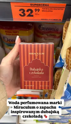 Woda perfumowana słodka manufaktura Dubajska czekolada promocja w Biedronka