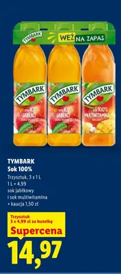 Sok 100% jabłko promocja w Lidl