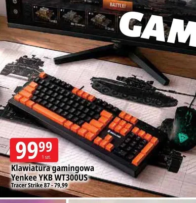 Klawiatura gamingowa Tracer Strike 87 promocja w Leclerc