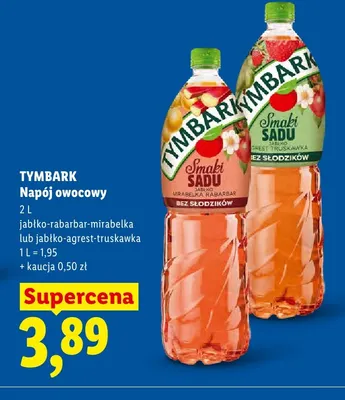 Napój owocowy Tymbark Smaki Sadu jabłko-rabarbar-mirabelka promocja w Lidl