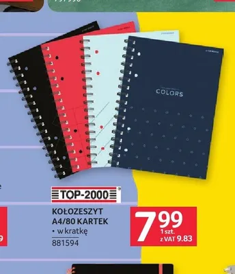 Kołozeszyt A4 Top-2000 80 kartek promocja w Selgros