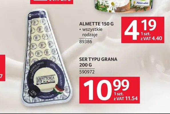 Ser typu Grana Vittoria promocja w Selgros