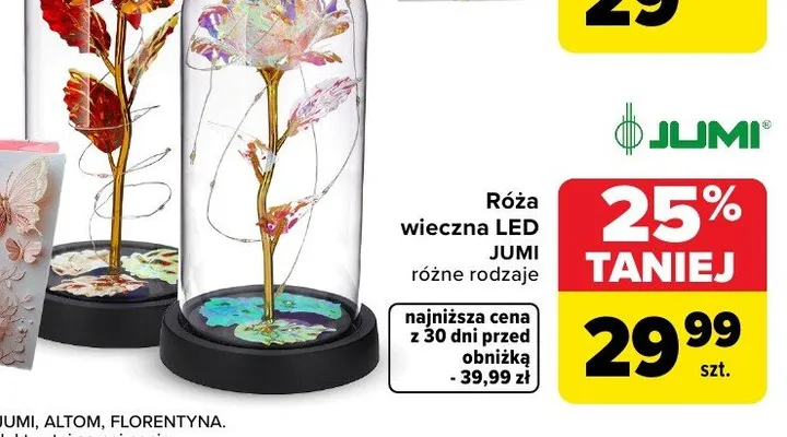 Róża wieczna LED JUMI promocja w Carrefour