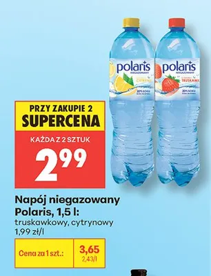 Napój niegazowany Polaris truskawkowy promocja w Biedronka