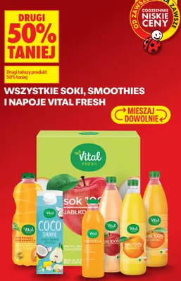 Sok jabłko Vital Fresh 100% promocja w Biedronka