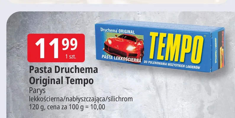 Pasta lekkościerna do polerowania lakierów Druchema Original Tempo promocja w Leclerc
