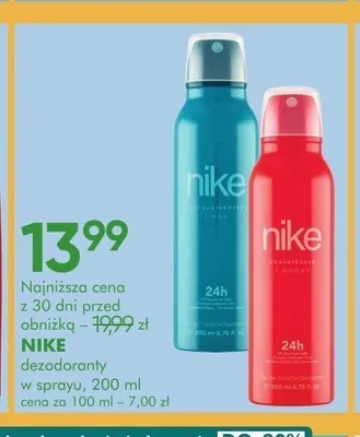 Dezodorant w sprayu Nike Woman Coral promocja w Super-Pharm
