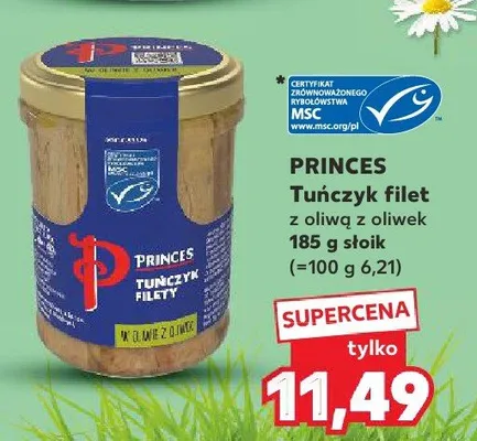 Tuńczyk filet z oliwą z oliwek Princes promocja w Kaufland
