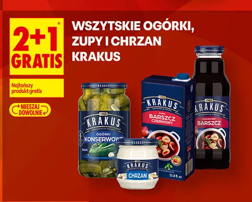 Ogórki konserwowe Krakus promocja w Biedronka