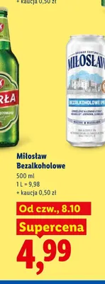 Piwo bezalkoholowe Miłosław promocja w Lidl