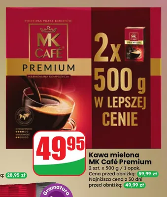 Kawa mielona MK Café Premium 2-pak promocja w Dino