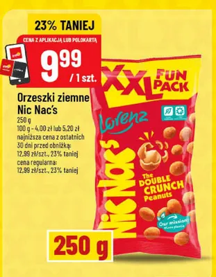 Orzeszki ziemne Nic Nac's Lorenz XXL Fun Pack promocja w POLOmarket