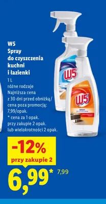 Spray do czyszczenia łazienki W5 promocja w Lidl