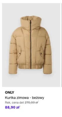 Kurtka zimowa ONLY beżowy promocja w Lounge by Zalando
