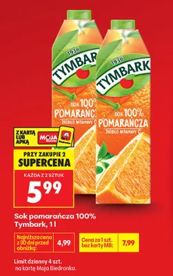 Sok pomarańczowy promocja w Biedronka
