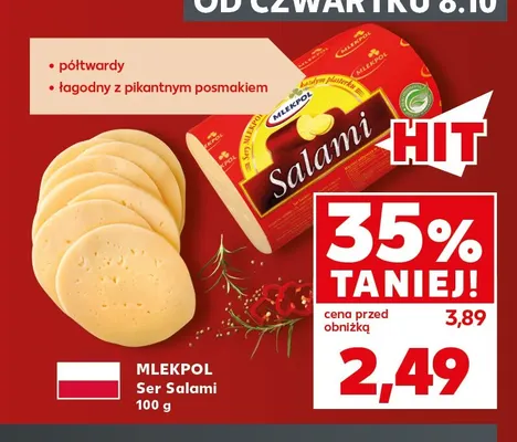 Ser Salami Mlekpol promocja w Kaufland