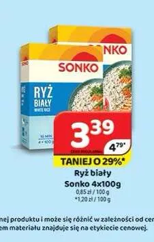 Ryż biały Sonko 4-pak 100 g promocja w Delfin