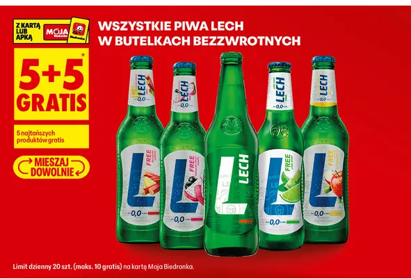 Piwo bezalkoholowe Lech Dragon Fruit promocja w Biedronka