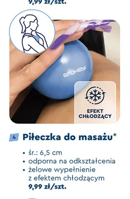 Piłeczka do masażu z efektem chłodzącym Spokey 6,5 cm promocja w Biedronka