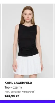 Top Karl Lagerfeld czarny promocja w Lounge by Zalando