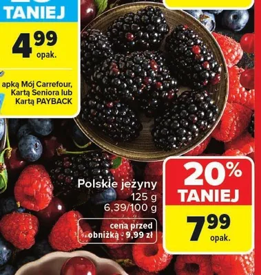 Jeżyny polskie promocja w Carrefour