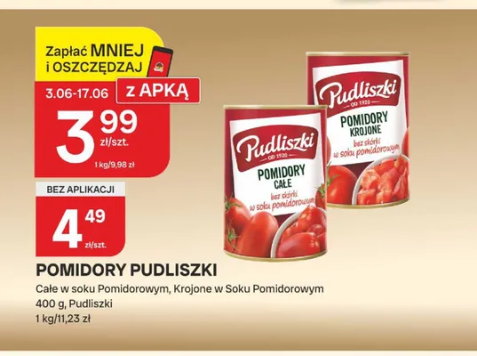 Pomidory Pudliszki promocja w Chorten