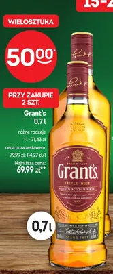 Whisky Grant's różne rodzaje promocja w Żabka