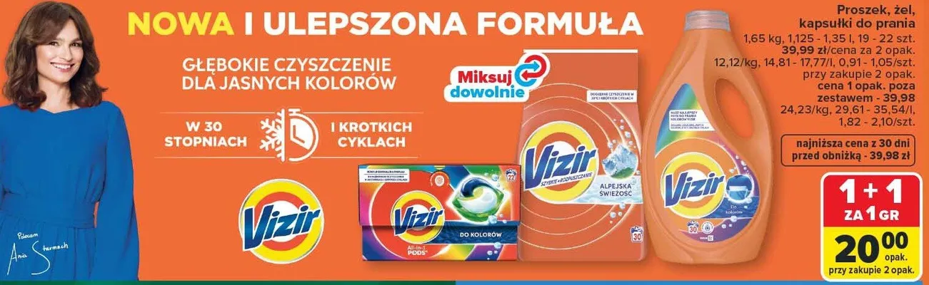 Proszek do prania, żel, kapsułki do prania promocja w Carrefour Market