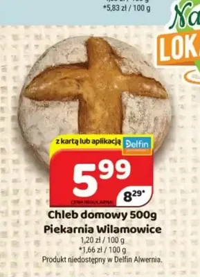 Chleb domowy Piekarnia Wilamowice promocja w Delfin