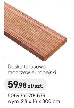 Deska tarasowa modrzew europejski promocja w Castorama