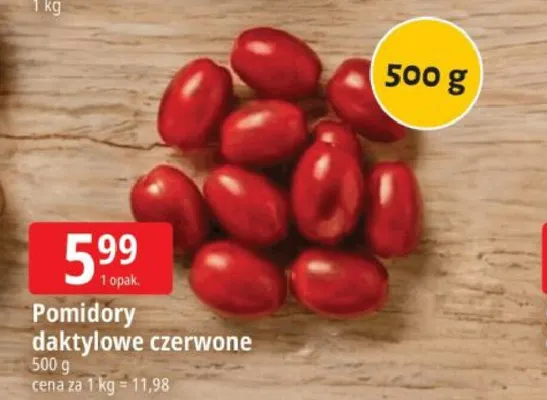 Pomidory daktylowe czerwone promocja w Leclerc