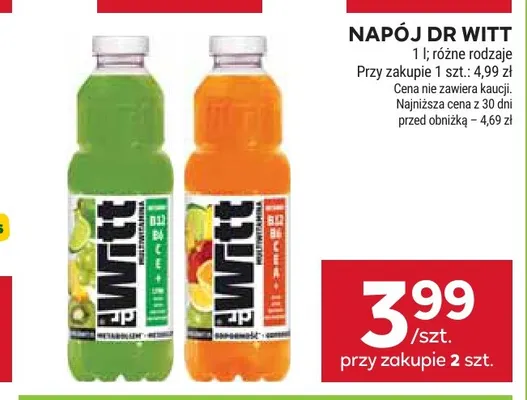 Napój Dr Witt Multiwitamina Metabolizm promocja w Stokrotka