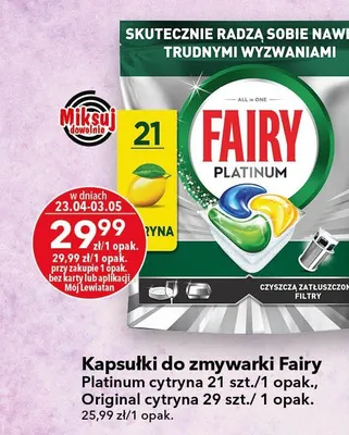 Kapsułki do zmywarki cytryna promocja w LEWIATAN