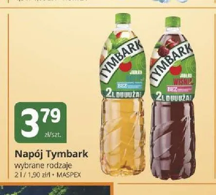 Napój Tymbark jabłko wiśnia promocja w Marketvita