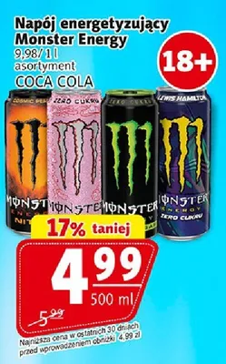 Napój energetyzujący Monster Energy promocja w Prim Market