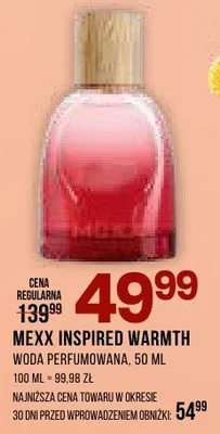 Woda perfumowana Mexx Inspired Warmth promocja w Drogerie Natura