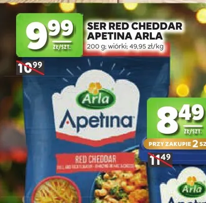 Ser Red Cheddar wiórki Apetina Arla promocja w Stokrotka