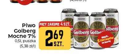 Piwo Golberg Mocne 7% promocja w Społem Częstochowa