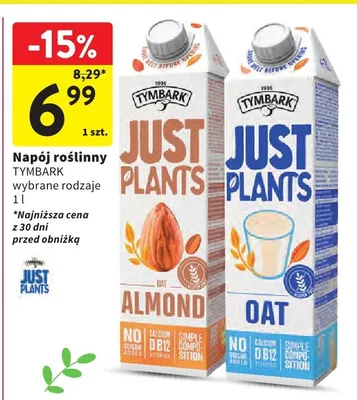 Napój roślinny Just Plants Oat promocja w Intermarche