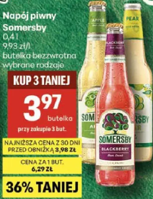 Napój piwny Somersby promocja w Delikatesy Centrum