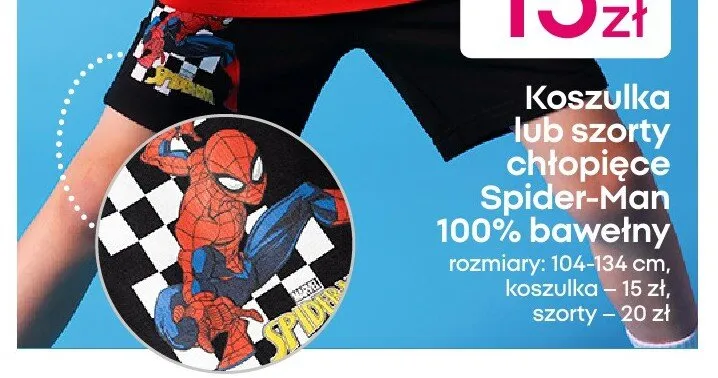 Szorty chłopięce Spider-Man promocja w Pepco