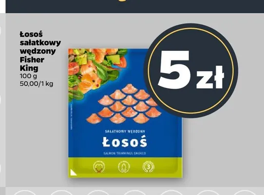 Łosoś sałatkowy wędzony Fisher King promocja w Netto
