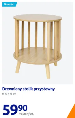Drewniany stolik przystawny promocja w Action