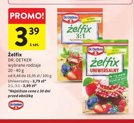 Środek żelujący Żelfix Uniwersalny Dr. Oetker promocja w Intermarche