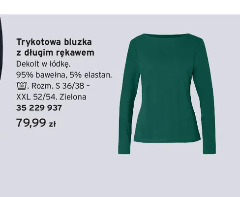 Trykotowa bluzka z długim rękawem promocja w Tchibo