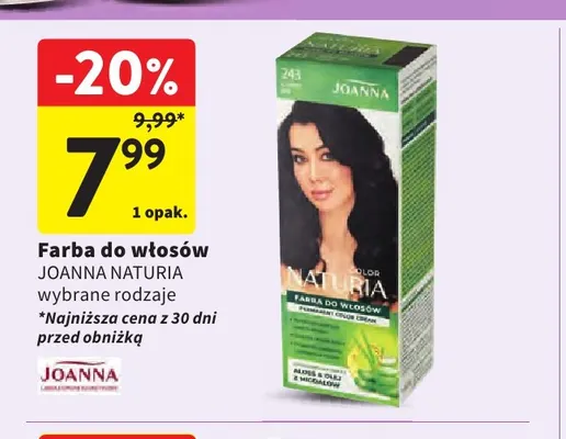 Farba do włosów Joanna Naturia promocja w Intermarche