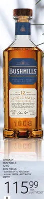 Whiskey Bushmills 12 YO 40% promocja w Selgros
