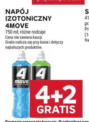 Napój izotoniczny 4MOVE niebieski promocja w Stokrotka