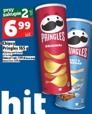 Chipsy Pringles Original promocja w TOPAZ